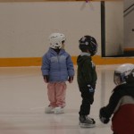 Looking at the teacher.